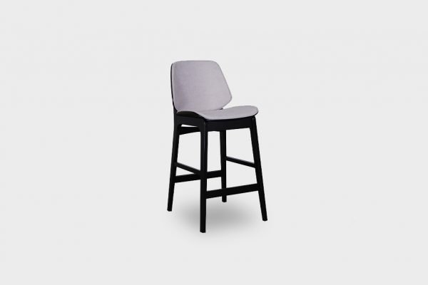 Lagos Barchair Black Fabric Pewter