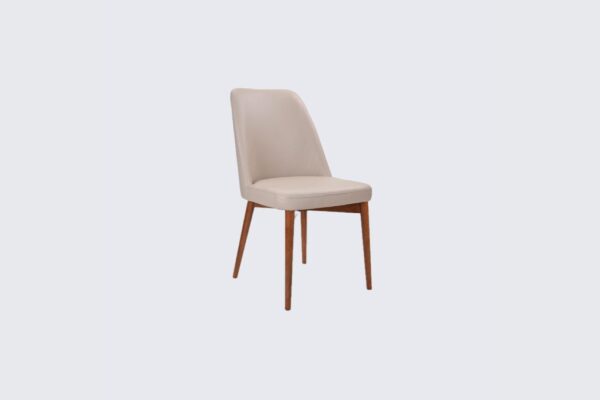 Jasper Dining Chair Grey Leather & Blackwood