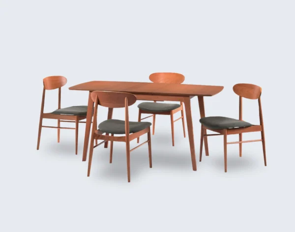 Malley Blackwood Dining Extension Table and Chair Set